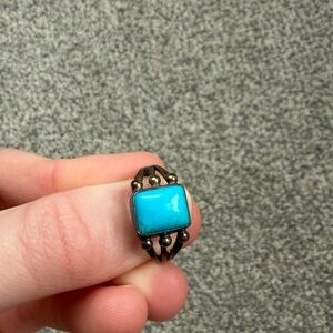 Turquoise-Blue Statement Ring - Women's Jewelry
